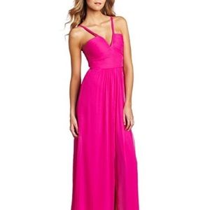 HP🎉 Stunning BCBG Pink Silk “Hall” Dress